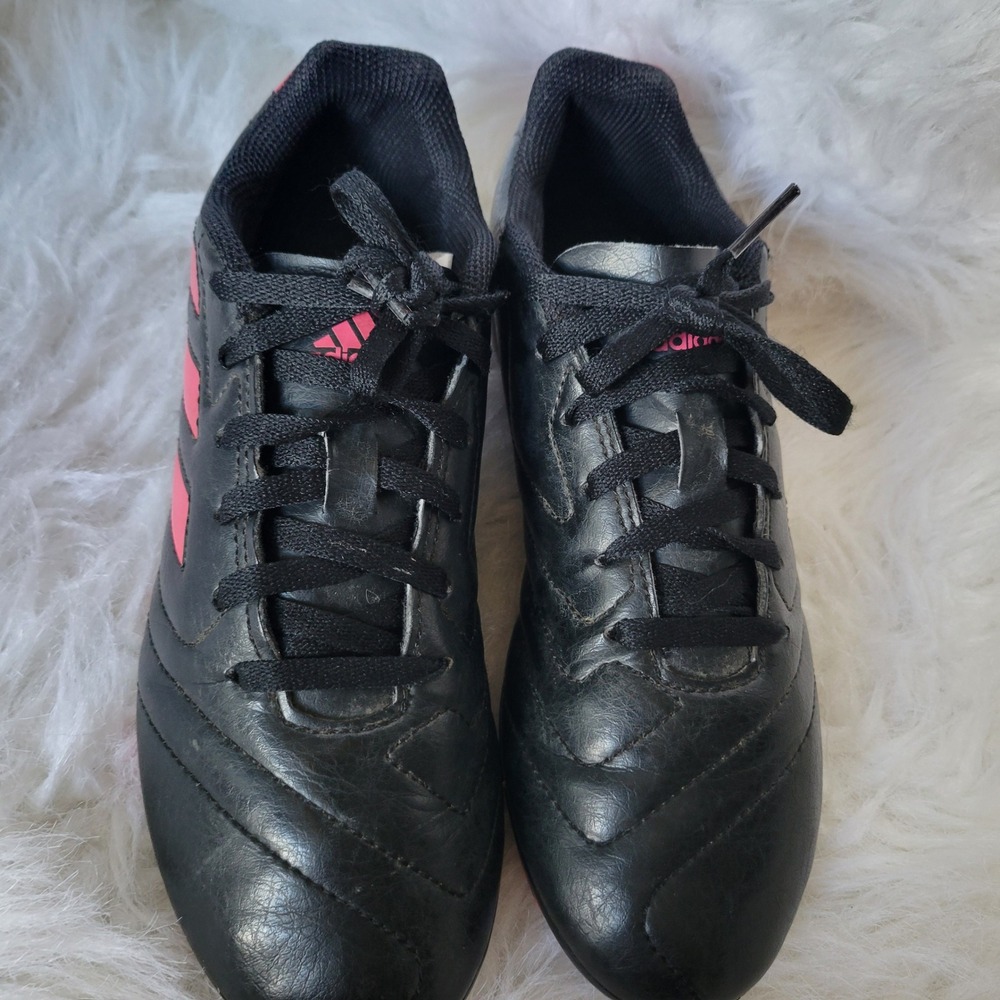 Adidas FV2895 Goletto Soccer Cleats Shoes Black Hot Pink youth big kids Size 4.5 - Picture 8 of 16